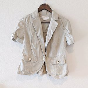 Michael Kors Short Sleeve Khaki Blazer  M